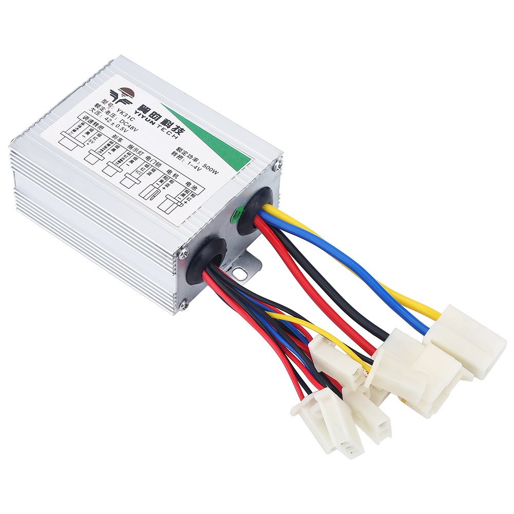 Alomejor 48V 500W Brushed DC Motor Speed Controller - Compatible with Electric Bikes, Scooters, and DIY Projects | Perfect for Speed Regulation and Power Control