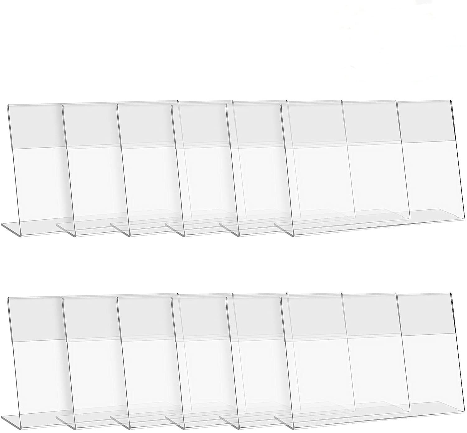 Cliselda 12 Pack 6x4 Inch Clear Acrylic Sign Holders - Menu, Table Card, Photo & Ad Display Frames for Office, Home, Store, Restaurant, Hotel | Perfect for Business Signage, Event Menus & Retail Displays