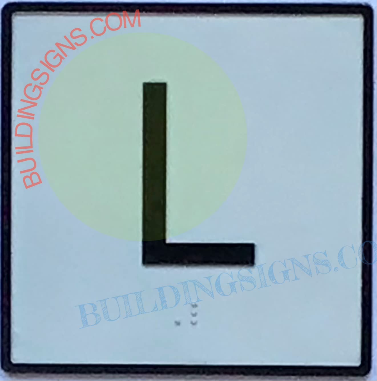 Elevator Floor Number L Sign - 4x4 Inch CAST Iron JAMB Plate with White Background - Durable & Stylish for Elevator Lobby Decoration - Perfect for Office Buildings, Hotels, and Commercial Spaces