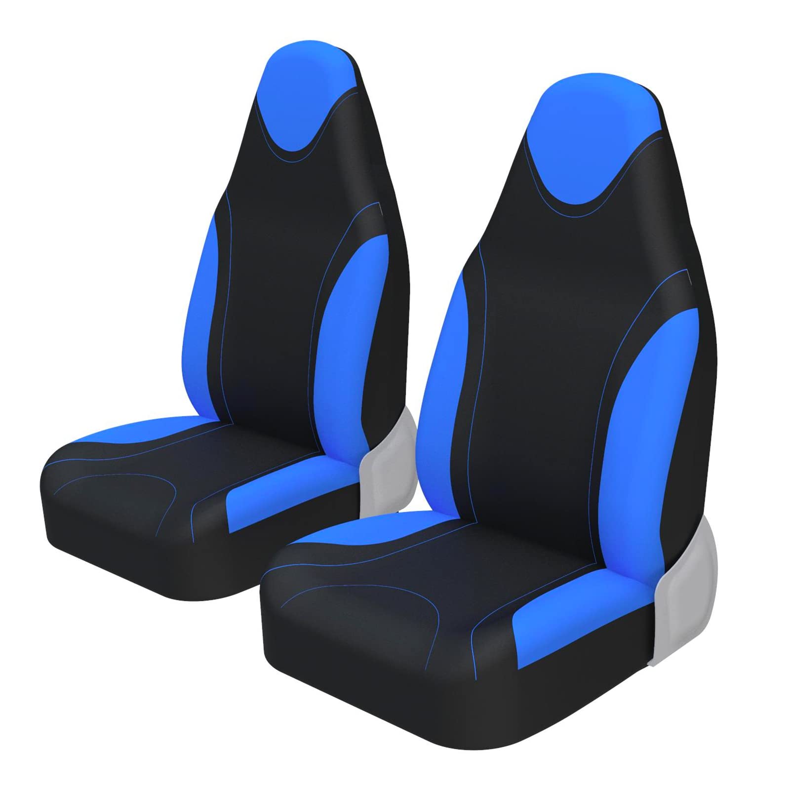 AUTOYOUTH Universal High Back Bucket Seat Covers - Set of 2, Airbag Compatible for Cars, SUVs, Trucks & Vans (Blue) | Premium Protection & Comfort for Drivers & Passengers | Perfect for Road Trips, Commuting & Daily Driving