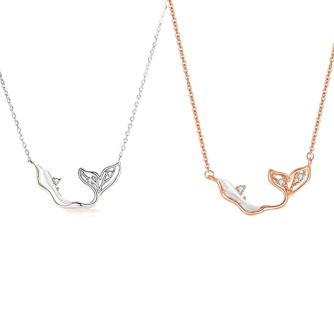 Love Dolphin Pendant Necklace - Sterling Silver Ocean Jewelry Gift for Women | Perfect for Beach Vacations, Birthday Presents & Marine Life Lovers