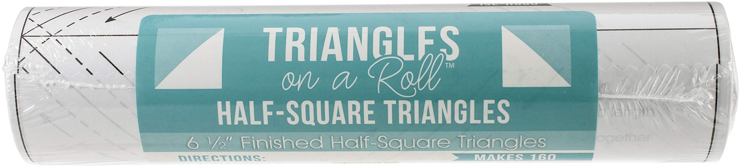 It's Sew Emma TRIANGLES ON A ROLL 1/2 Square Quilting Ruler - 50 Feet, 6.5 Inch Finished Size - Perfect for Quilting, Sewing, and DIY Craft Projects