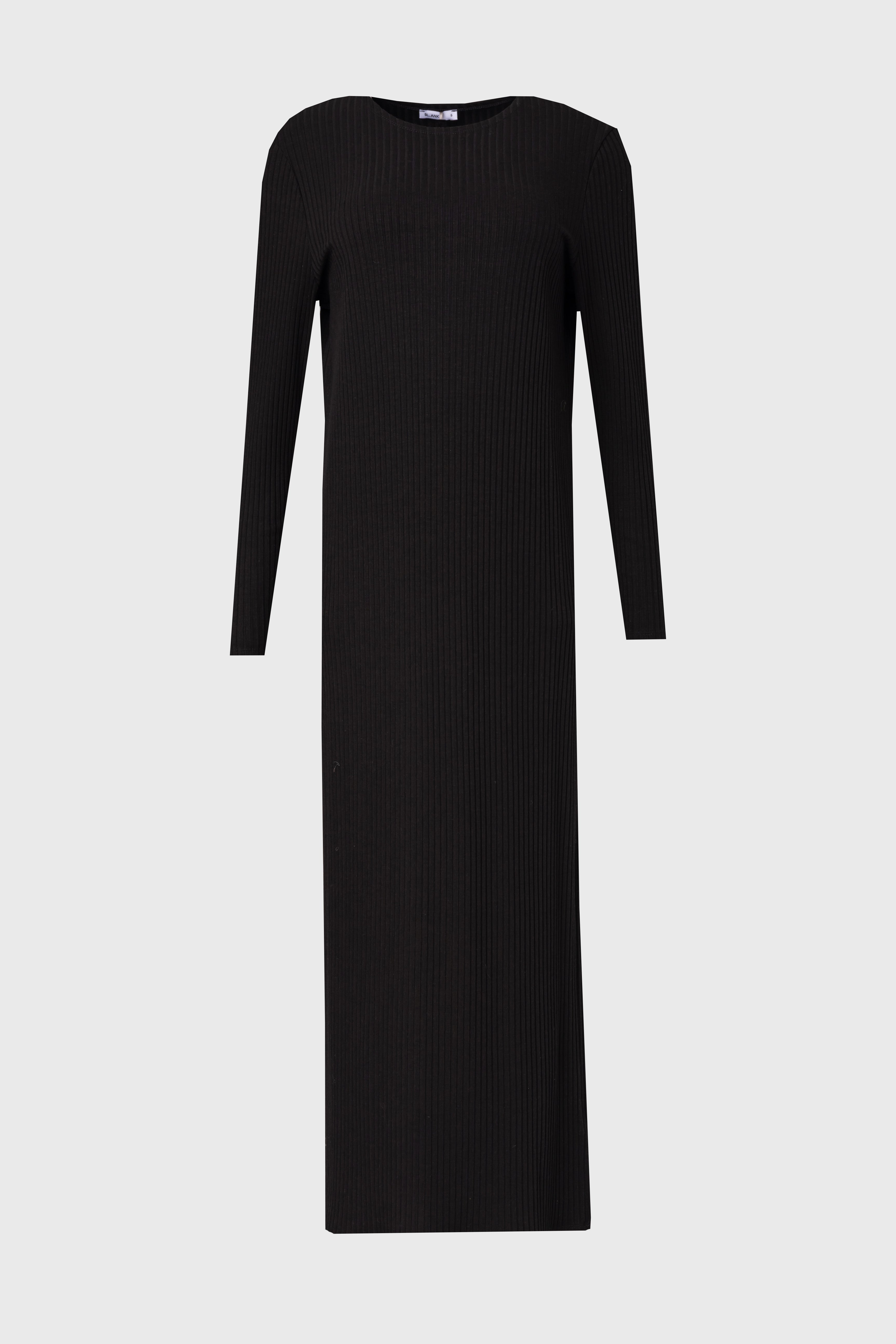 Black Ribbed Maxi Dress for Women - Stretchy Long Sleeve Bodycon Dress - Perfect for Casual Outings, Date Nights & Beach Vacations