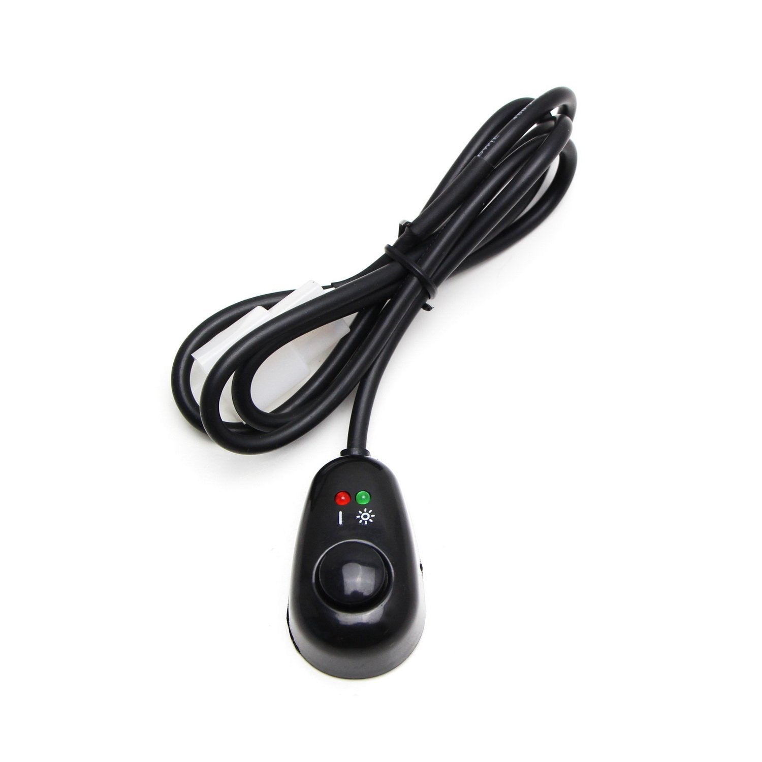 12V Water Drop Shape Push Button Switch with Red/Green LED Indicator Lights - Perfect for Car Dashboard, Marine, and DIY Electronics Projects