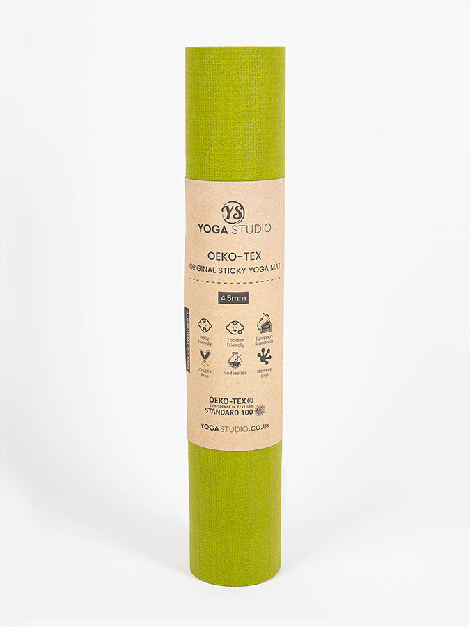 Eco-Friendly Non-Slip Yoga Mat 4.5mm Thick - Oeko-Tex Certified for Home & Studio Practice - Perfect for Hot Yoga, Pilates and Meditation