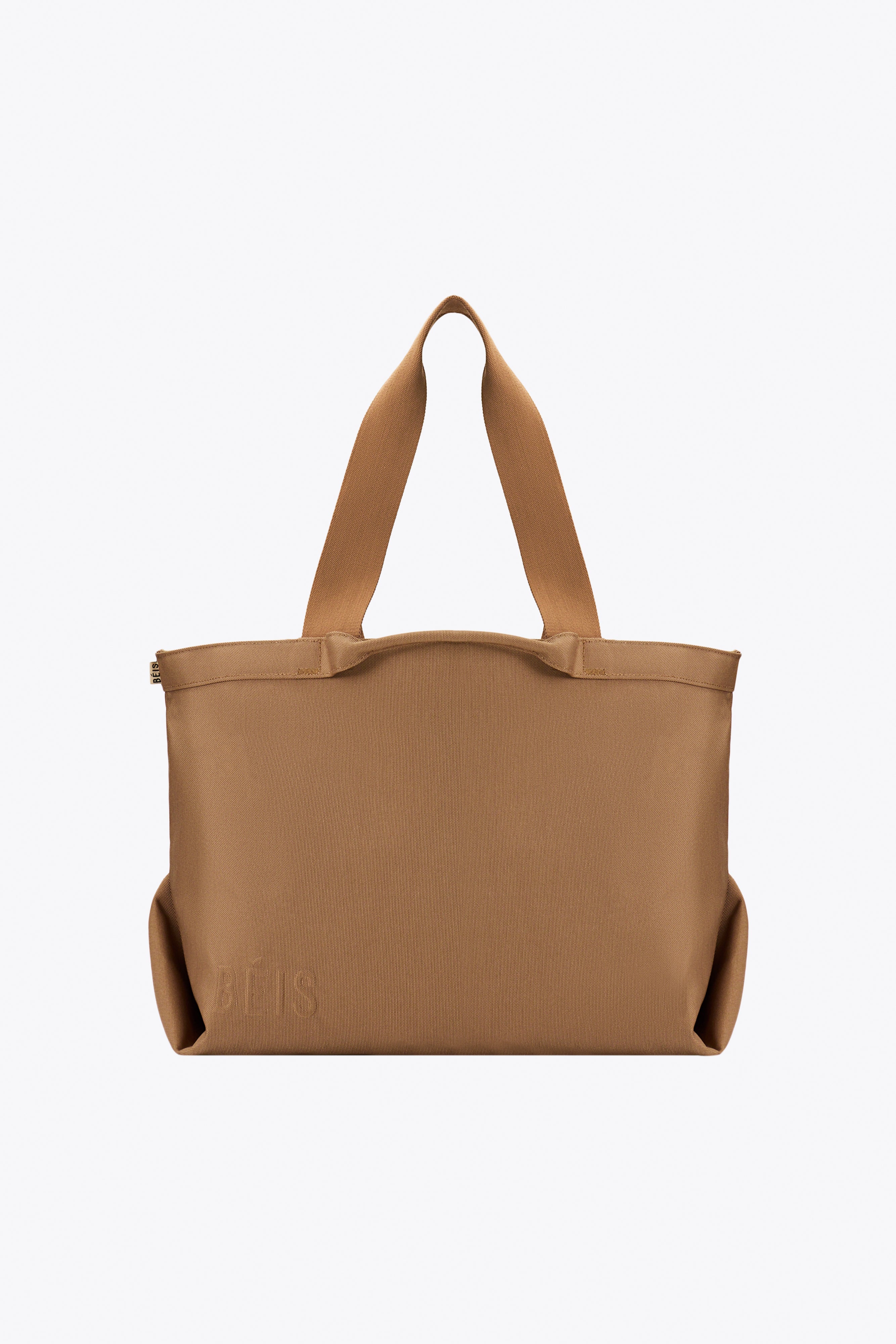 Premium Camel Leather Travel Tote Bag for Women - Stylish Carryall for Work, Gym & Weekend Getaways