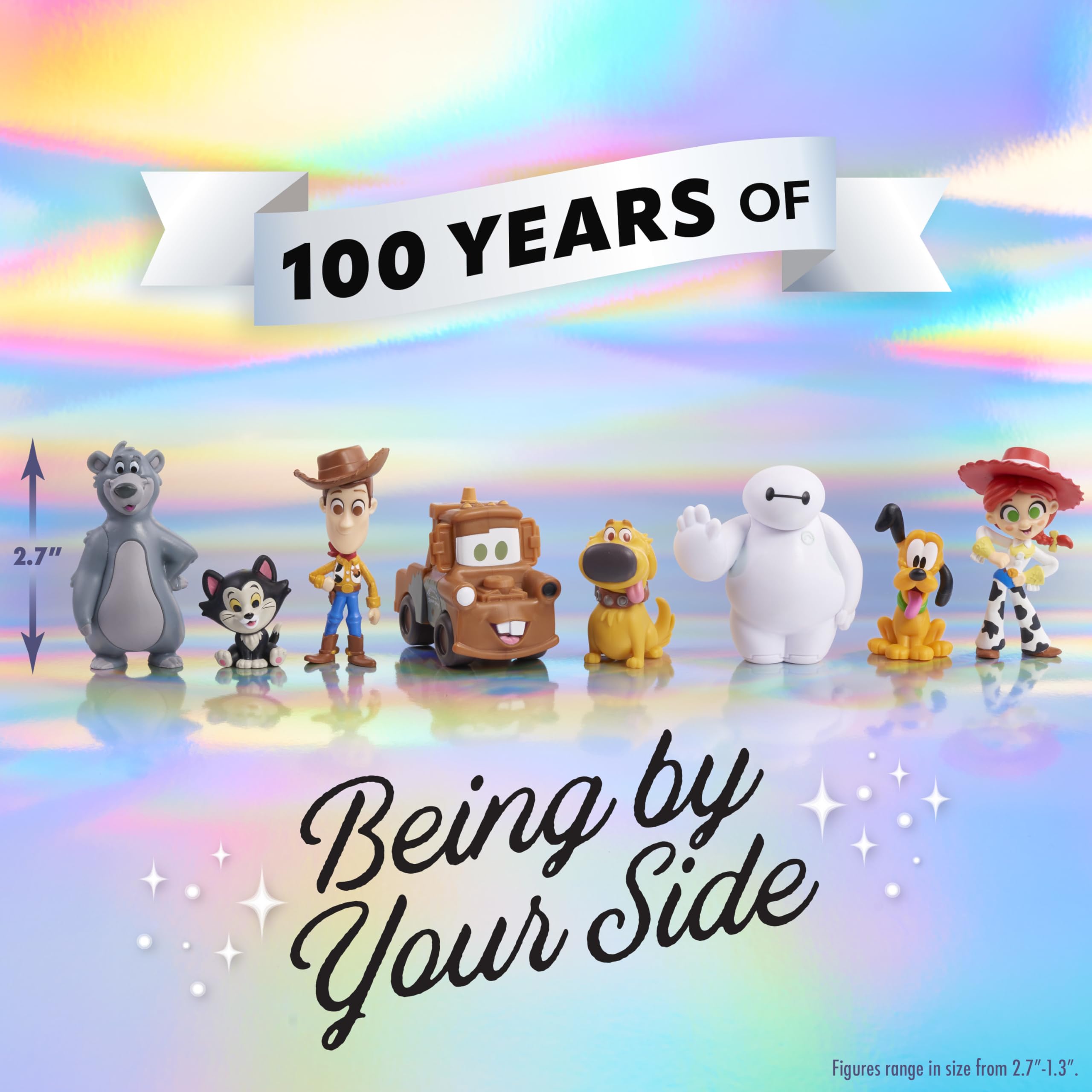 Disney 100 Years of Wonder Limited Edition 8-Piece Figure Set - Collectible Character Toys for Kids Ages 3+ by Just Play - Perfect for Birthday Gifts, Disney Fans & Playtime Fun