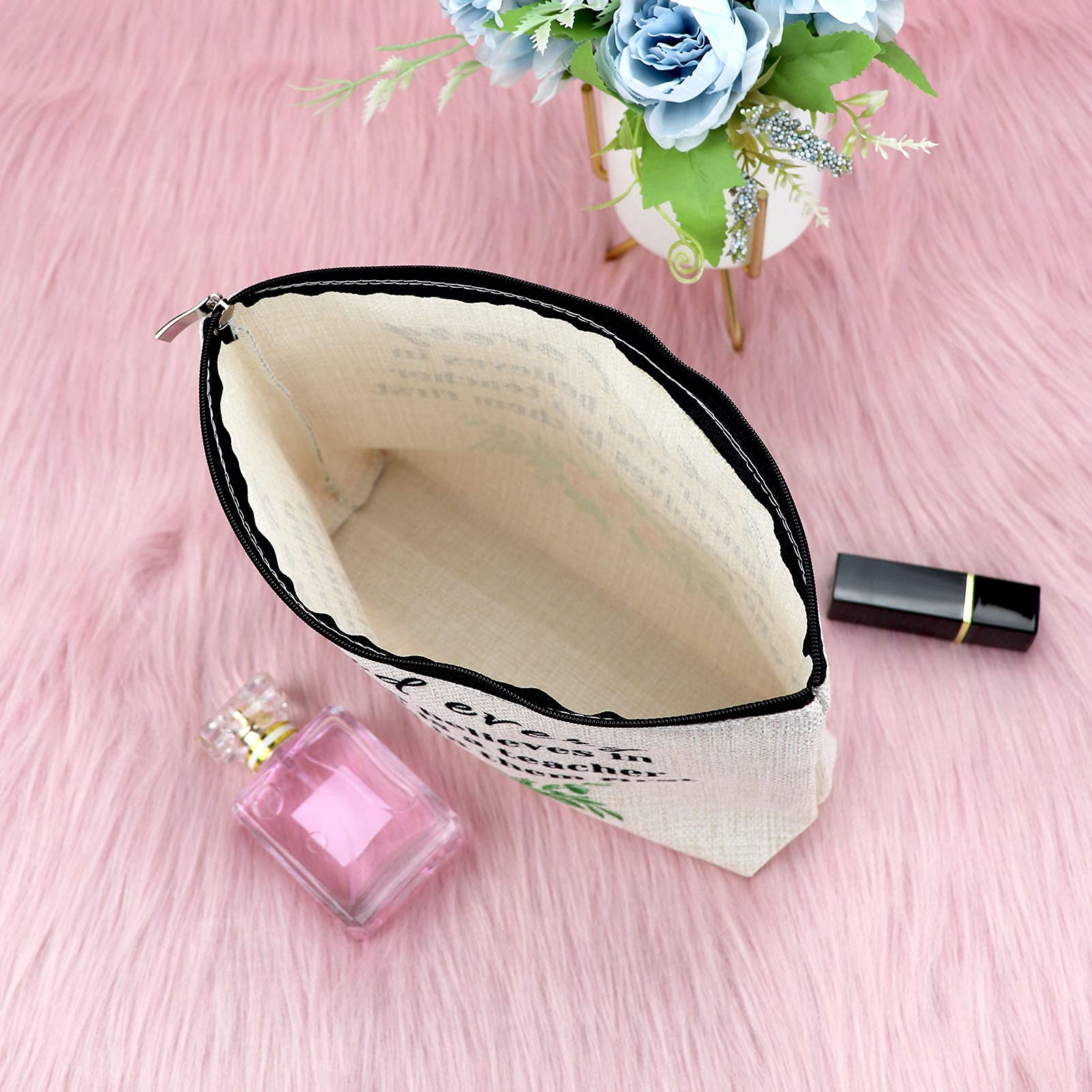 **Sfodiary Best Dance Teacher Gift - Elegant Makeup Bag for Women, Thank You Gift for Her, Birthday Gift for Friend, Cosmetic Bag, Retirement Gift, Christmas Gift, Travel Cosmetic Pouch - Perfect for Dance Classes, Travel & Daily Use**
