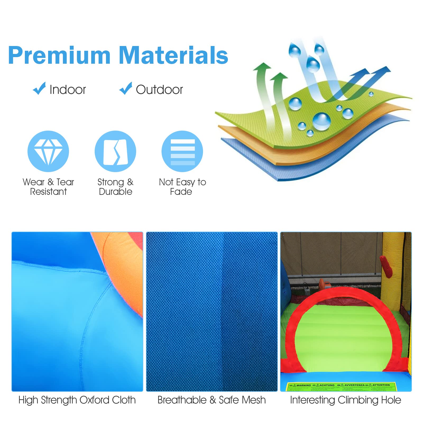 **HONEY JOY 6-in-1 Inflatable Water Slide & Bounce House with Splash Pool - Giant Blow Up Water Park for Kids & Adults - Outdoor Backyard Fun with 740W Blower (Perfect for Summer Parties, Birthdays & Family Gatherings)**