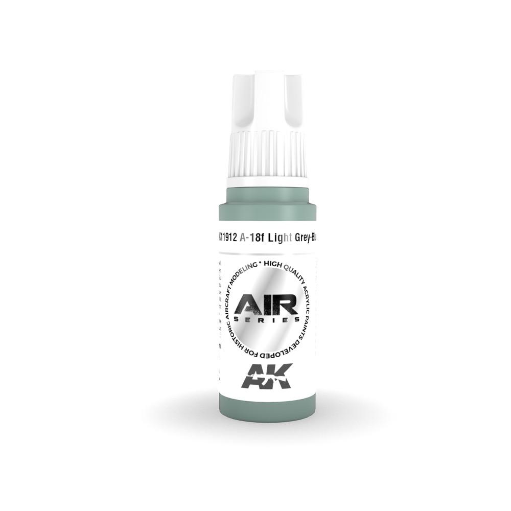 AK Interactive AK11912 Air Series A 18f Light Grey Blue Acrylic Paint - 17ml Bottle - 3rd Generation Formula - Perfect for Model Kits, Miniatures & Airbrush Art Projects