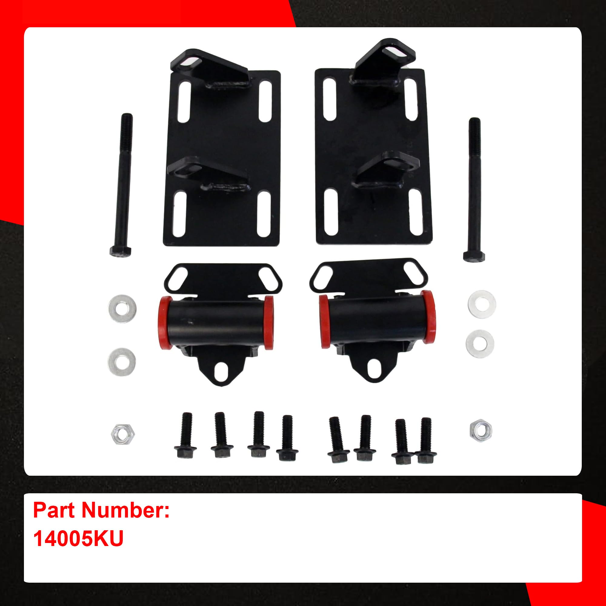 High-Performance Engine Mount Adapter Plates Urethane Swap Kit for Chevrolet Blazer/GMC Sonoma/S10 LSx LS1 LS2 LS (1987-2005) - Durable Replacement for 14005KU - Perfect for LS Engine Swaps & Off-Road Upgrades