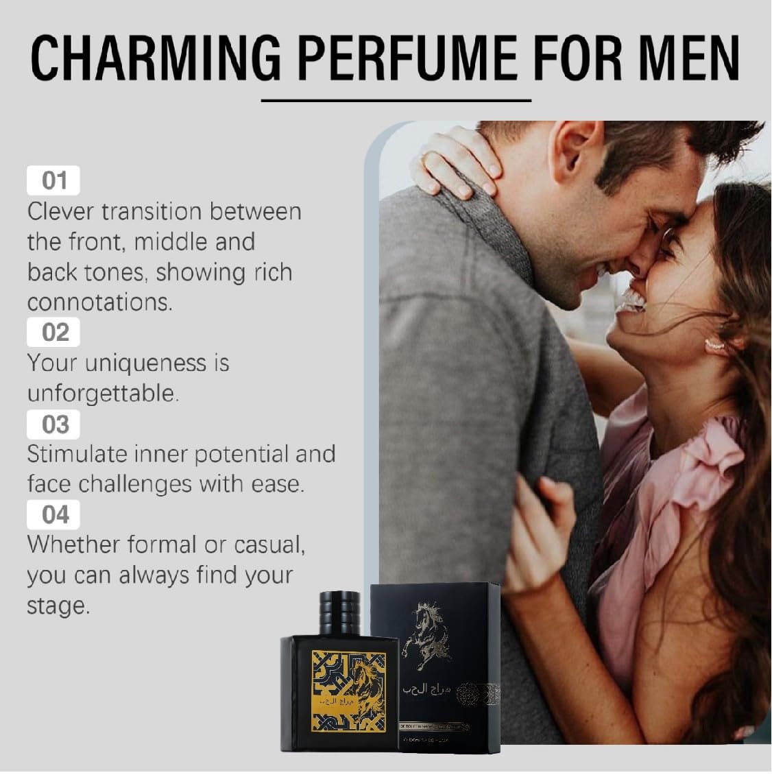 Premium Arabic Style Wooden Fragrance Pheromone Perfume Spray - Unisex Scent, 3.4 oz Long-Lasting Cologne for Men & Women - Perfect for Date Nights, Special Occasions & Daily Wear