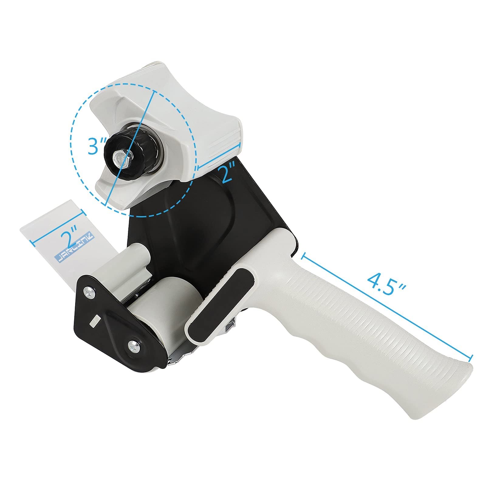 JARLINK Heavy Duty Packing Tape Dispenser Gun (2 Pack) with 12 Rolls Clear Packing Tape - 2.7mil Thick, 1.88
