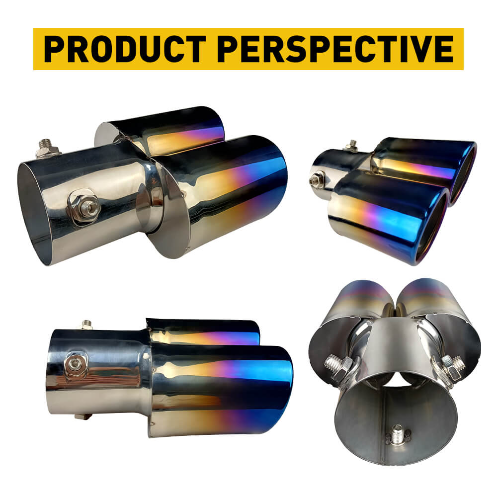 Stainless Steel Car Muffler Tip Exhaust Pipe - Straight Pipe Design for Performance & Style - Perfect for Car Enthusiasts & Auto Modification Projects