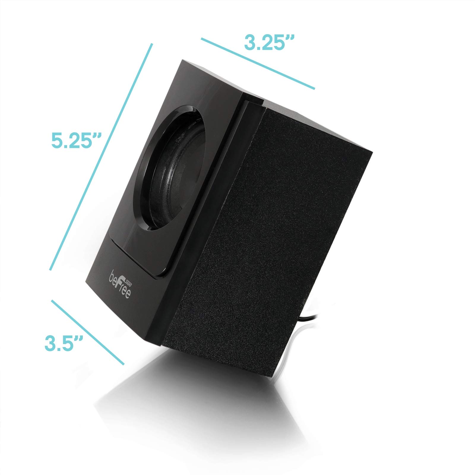 beFree Sound 5.1 Channel Surround Sound Bluetooth Speaker System - Wireless Home Theater Audio for Movies, Music & Gaming - Black