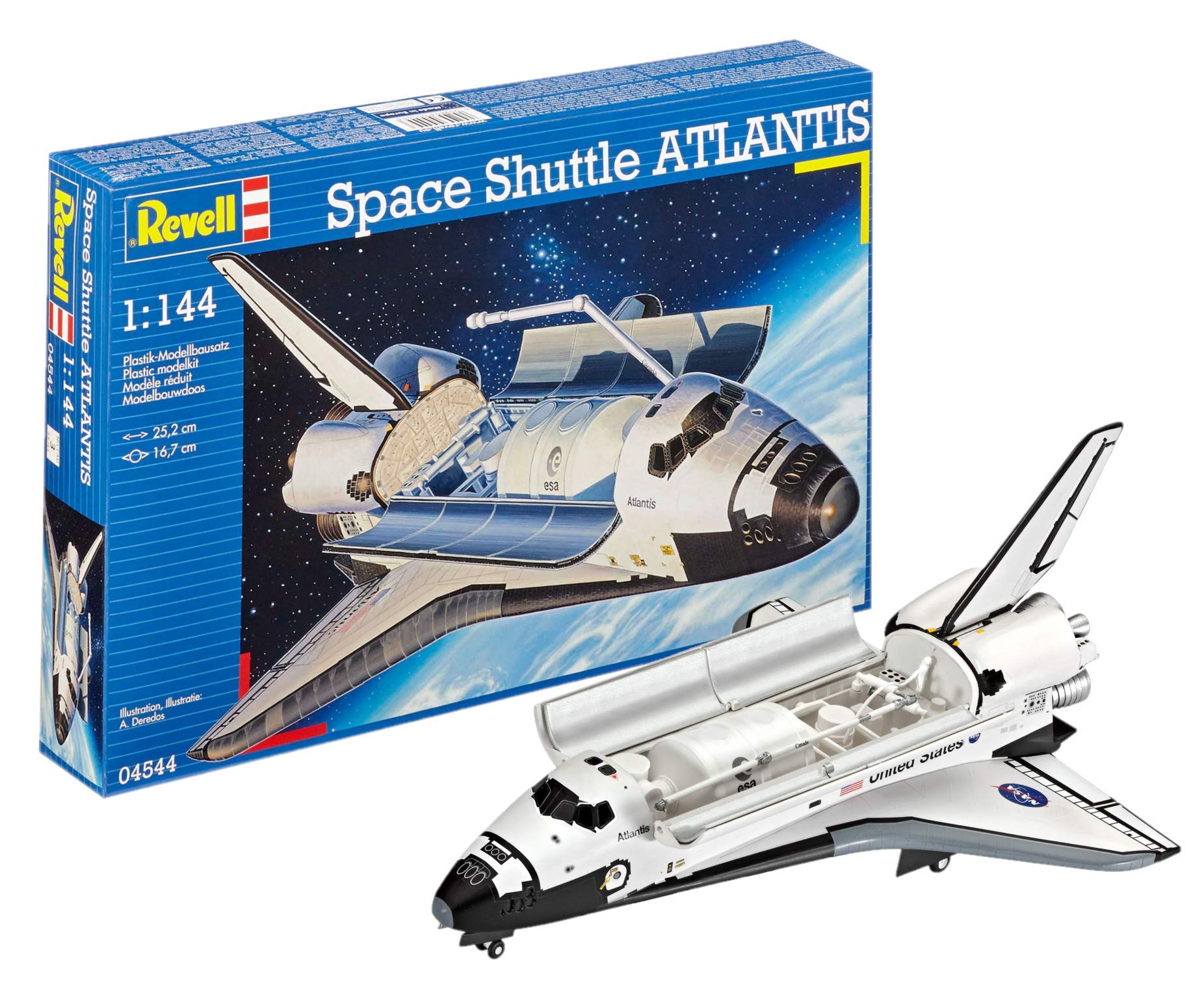 Revell 04544 Space Shuttle Atlantis Model Kit - NASA Spacecraft Building Set for Collectors & Hobbyists - Perfect for Home Display & STEM Education Projects