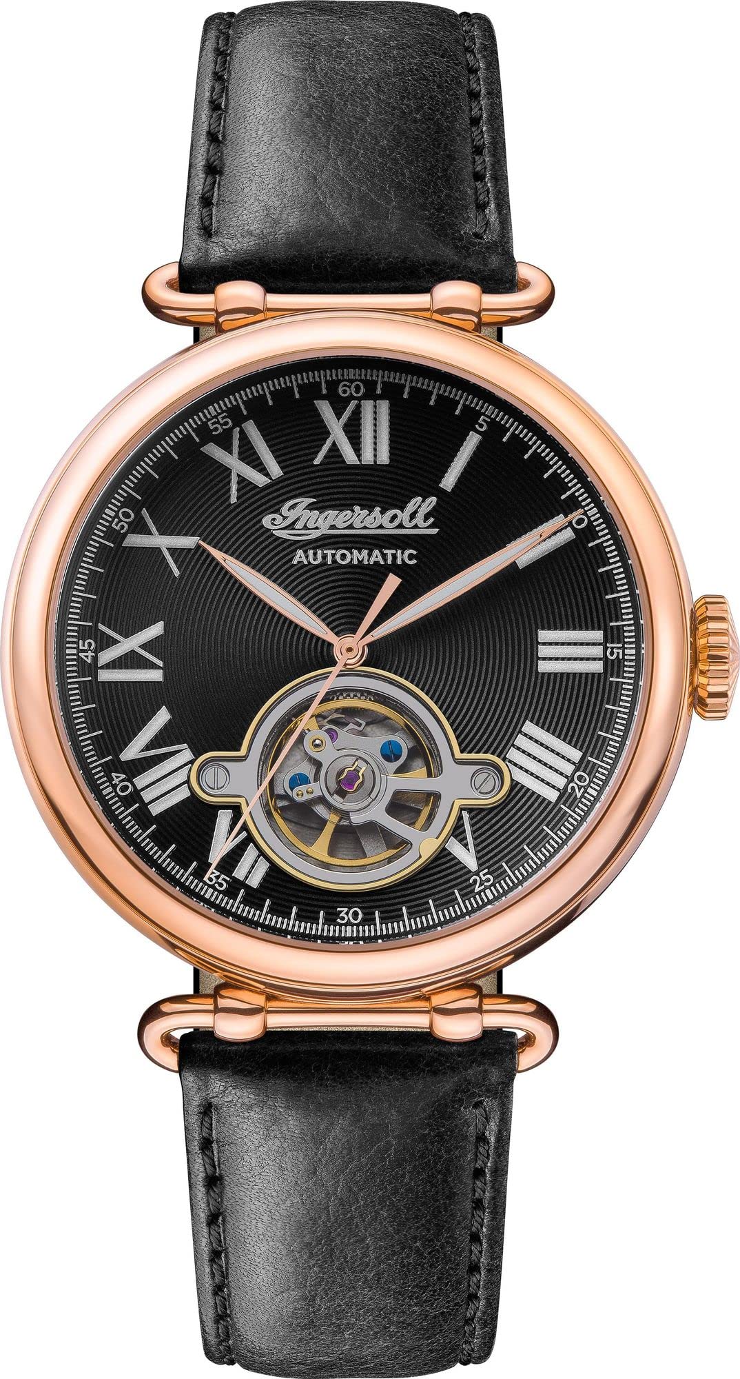 Men's Automatic Analog Watch with Genuine Leather Strap - Waterproof & Durable for Business, Casual & Outdoor Activities - Protagonist I08903