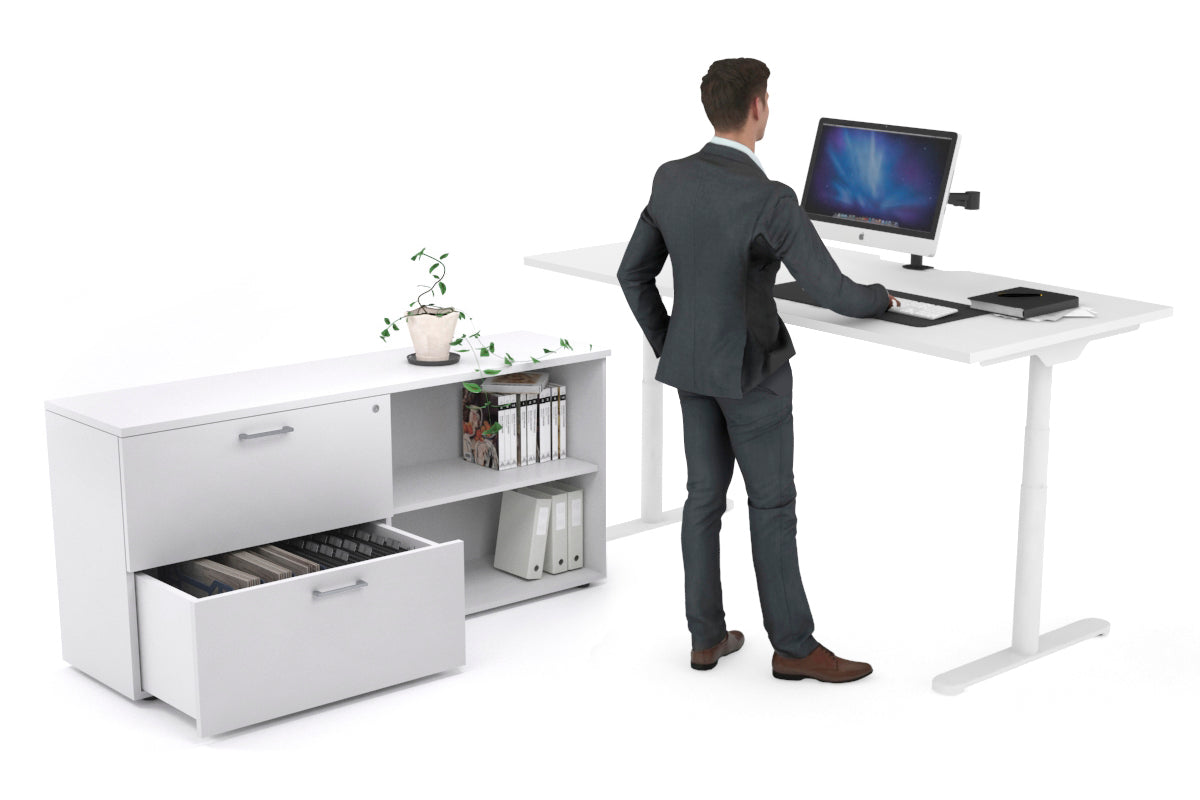 Flexi Premium Height Adjustable Standing Desk - 1800L x 800W Electric Sit Stand Workstation with Cable Management for Home Office & Executive Settings | Ergonomic Workspace Solution for Productivity & Comfort