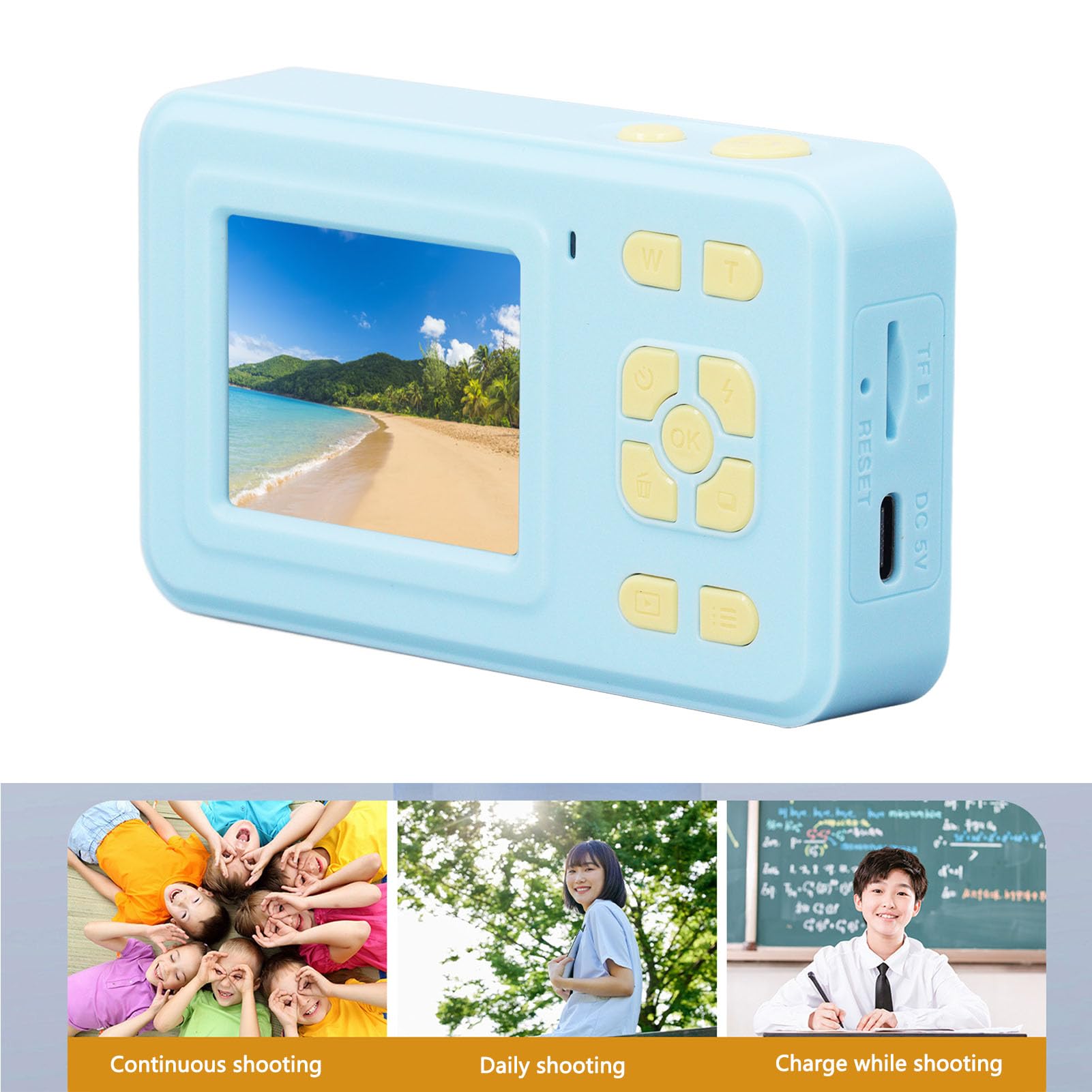4K Digital Camera 48MP FHD 1080P Video with 8X Zoom & Auto Focus - Compact Mini Camera for Teens & Kids - Perfect for Travel, Vlogging, and Birthday Gifts