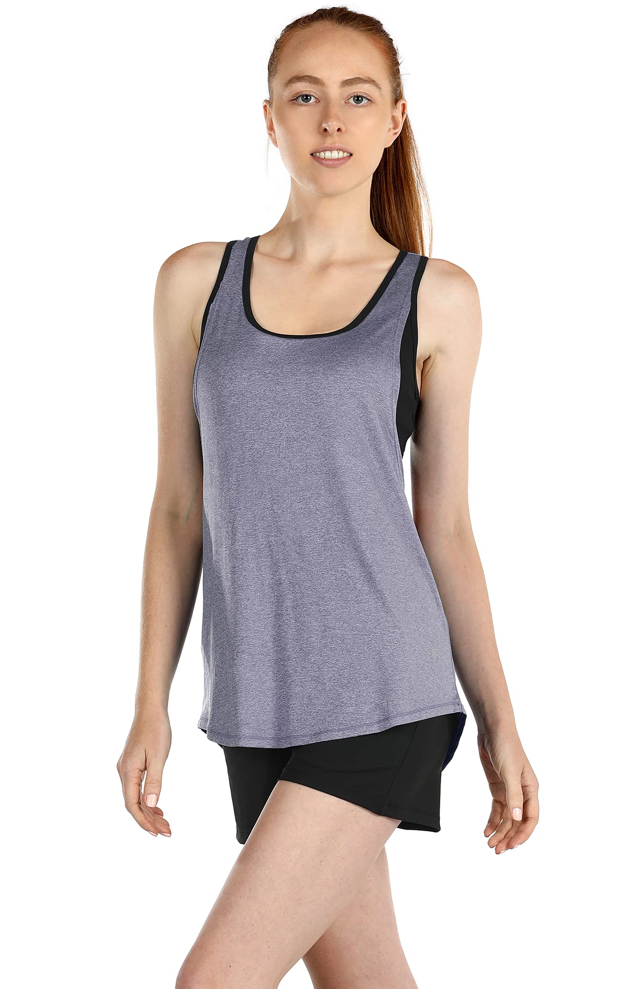 Icyzone Women's Workout Tank Tops with Built-in Bra - Breathable Athletic Running Yoga Shirts for Gym, Fitness & Activewear | Perfect for Yoga, Running, HIIT & Gym Workouts