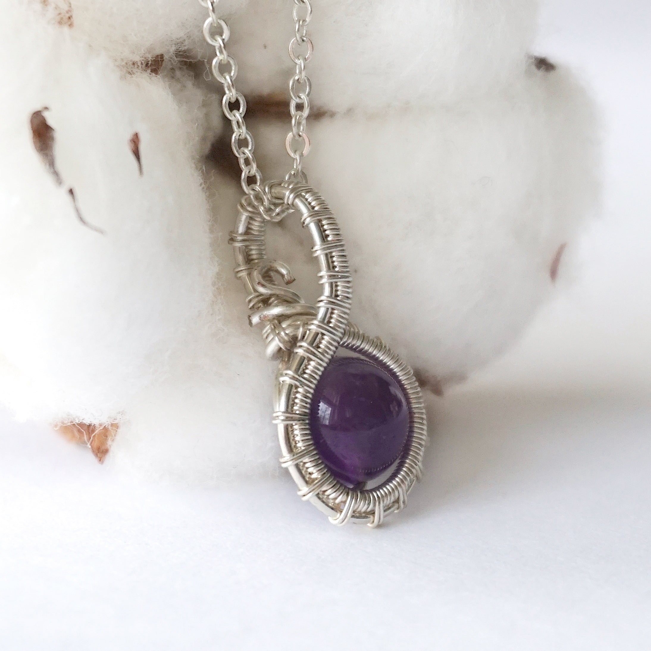 925 Sterling Silver Plated Amethyst Charm Necklace for Women - Elegant Purple Gemstone Jewelry Gift for Birthday, Anniversary & Special Occasions