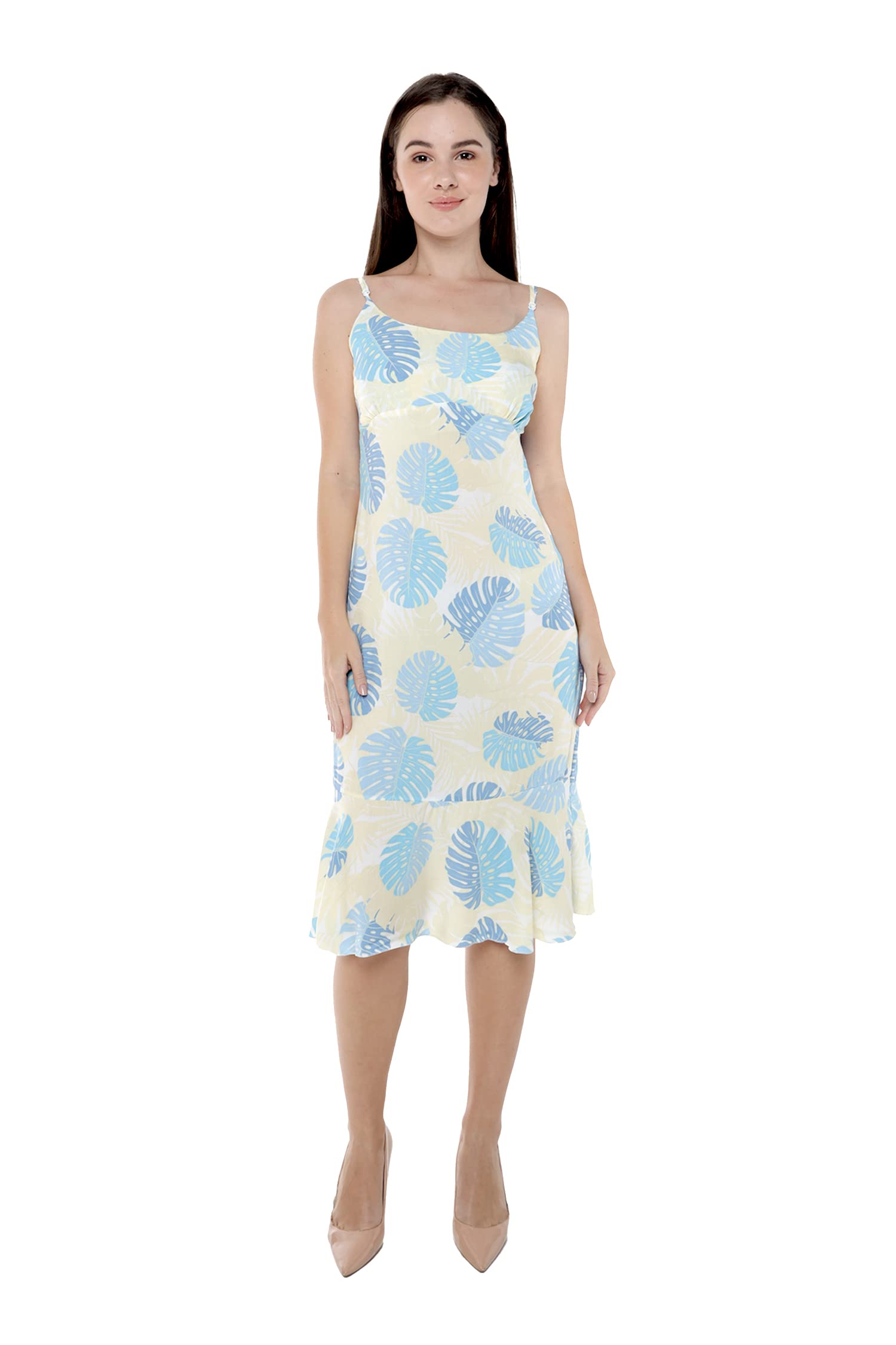Hawaiian Mermaid Ruffle Dress for Women - Flowy Beach Cover Up with Tropical Print | Perfect for Vacation, Pool Party & Summer Outfits