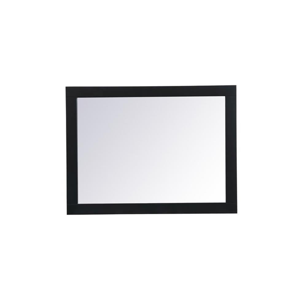 Black Aqua 24x32 Vanity Mirror - Elegant MDF & Metal Decor for Bathroom