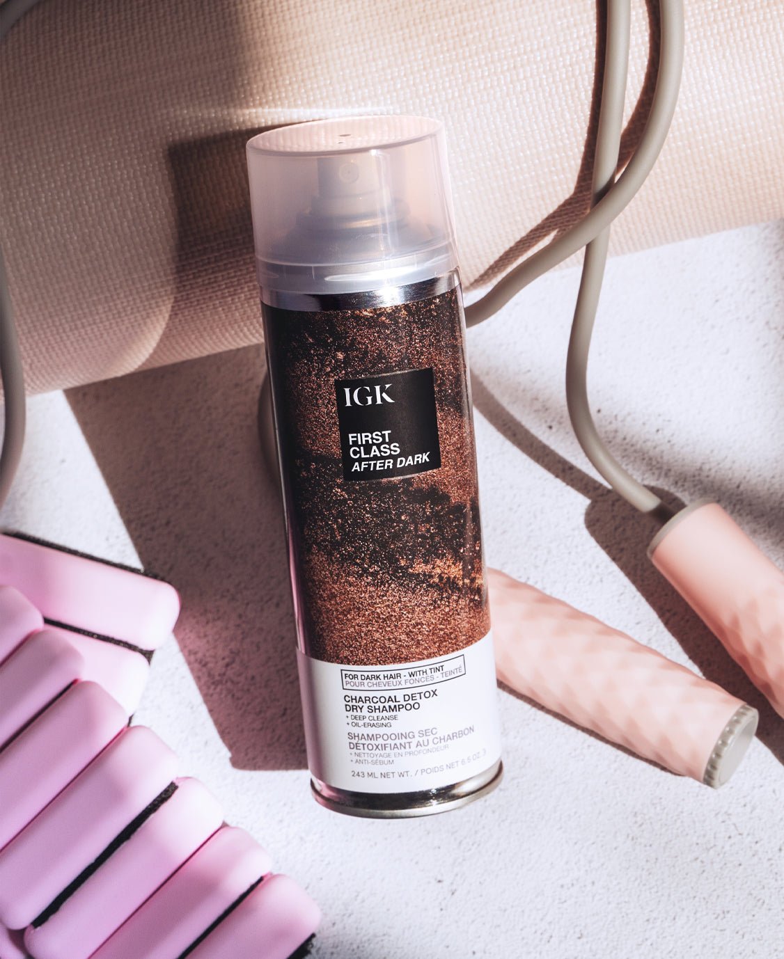 FIRST CLASS AFTER DARK Tinted Charcoal Detox Dry Shampoo for Oily Hair - Volumizing & Refreshing Hair Care Solution for Busy Mornings, Travel & Post-Workout