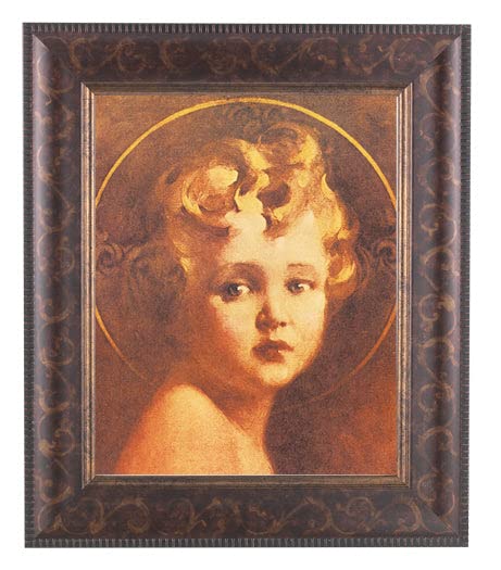 Light of the World Framed Wall Art - Large Antique Gold & Espresso Decor Picture with Beveled Edge & Gold Lip | Religious Home Decor, Church Wall Art, Christian Gift Idea