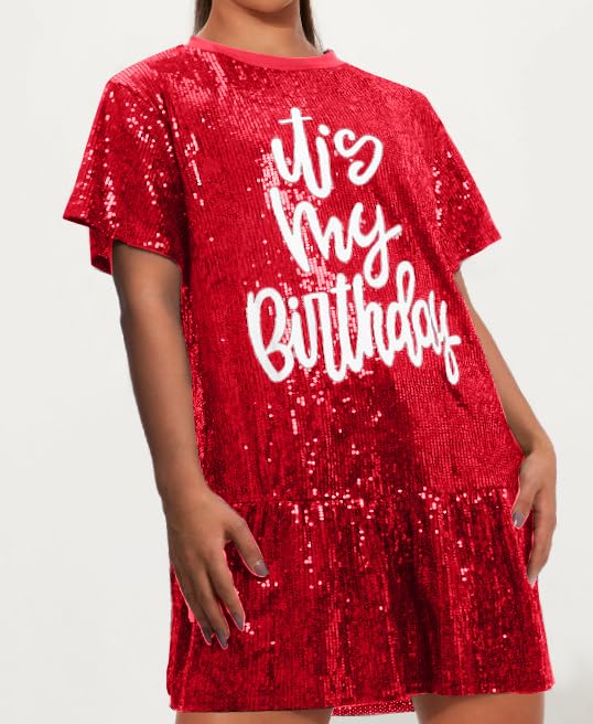 FLOYU Women's Sequin Birthday Dress - Sparkly Party Top & Sexy Birthday Outfit for Women | Perfect for Birthday Parties, Bachelorette Nights & Special Occasions