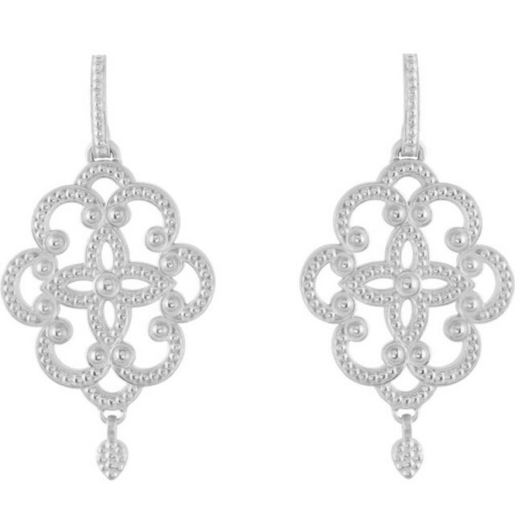 Etruscan Style Sterling Silver Granulated Chandelier Necklace - Handcrafted Jewelry for Women, Perfect for Weddings, Parties & Special Occasions