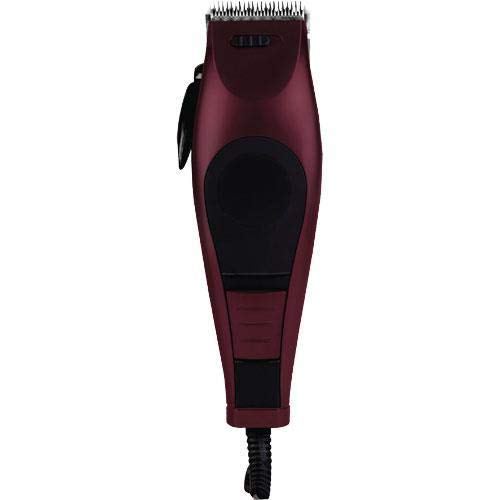 Professional AC Powered Hair Trimmer Kit for Men & Women - Maroon | Corded Electric Hair Clippers for Home Barbering & DIY Haircuts