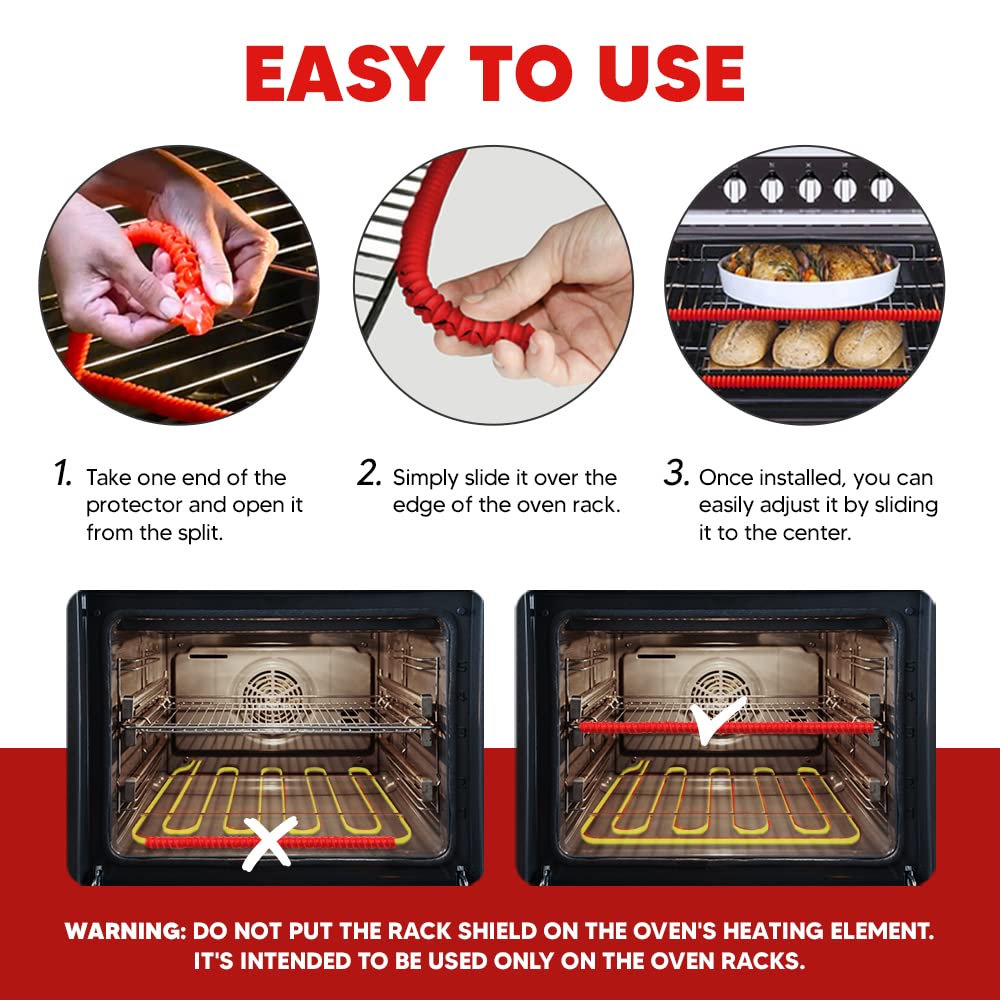 Heat Resistant Silicone Oven Rack Shield Guard - 22