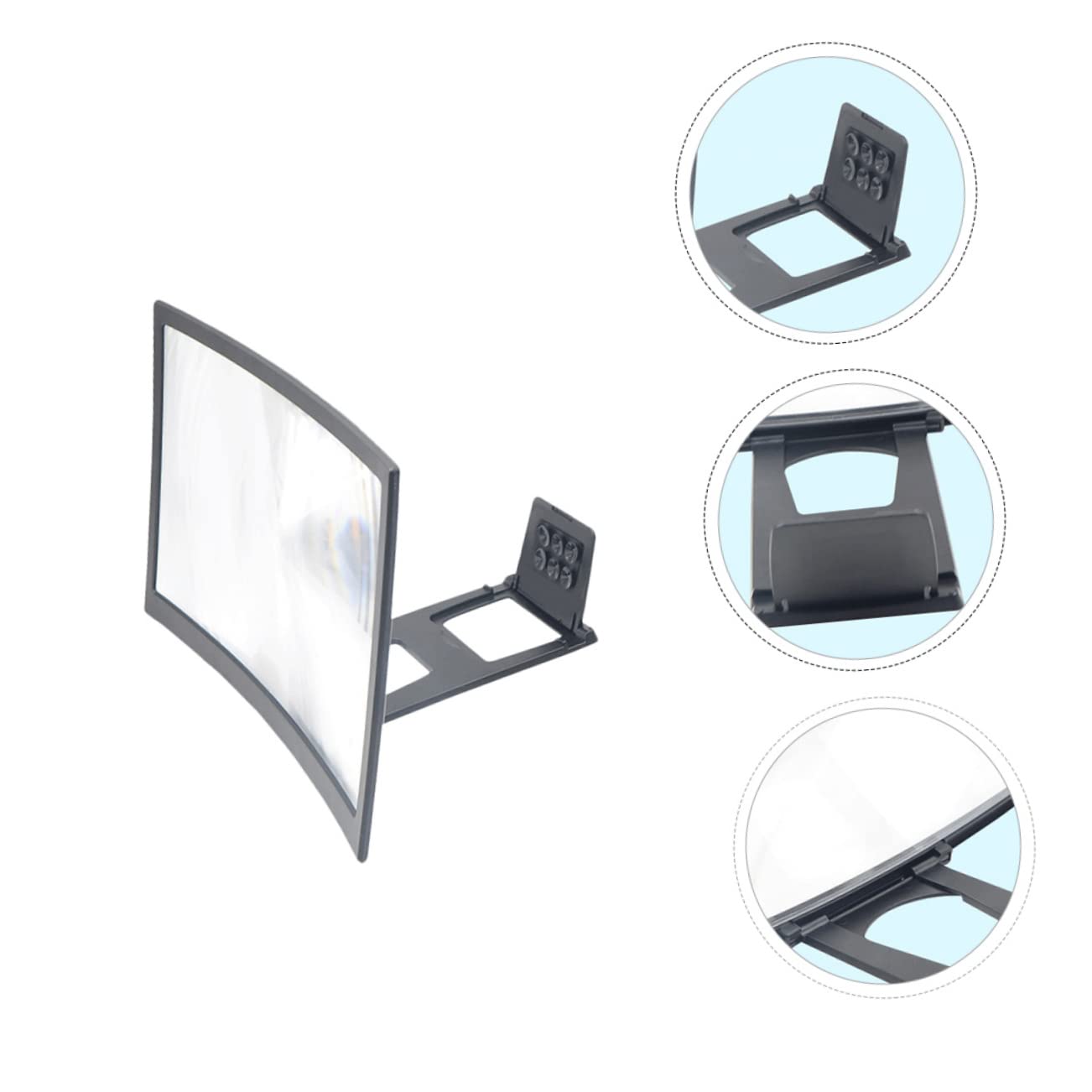 Uonlytech Universal Phone Screen Magnifier & Amplifier - ABS Shell Cell Phone Stand with Enlarged View for Enhanced Reading, Watching, and Gaming Experience