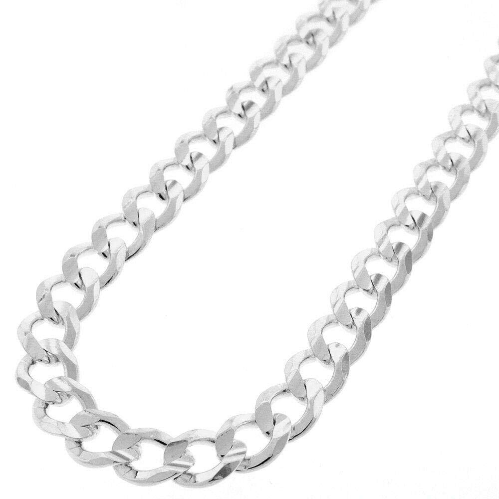 Sterling Silver Cuban Link Chain for Men - 925 Silver Curb Necklace 5mm to 10.5mm | Italian Crafted Mens Jewelry | Perfect for Casual Wear, Gifts & Special Occasions (8.5mm, 28