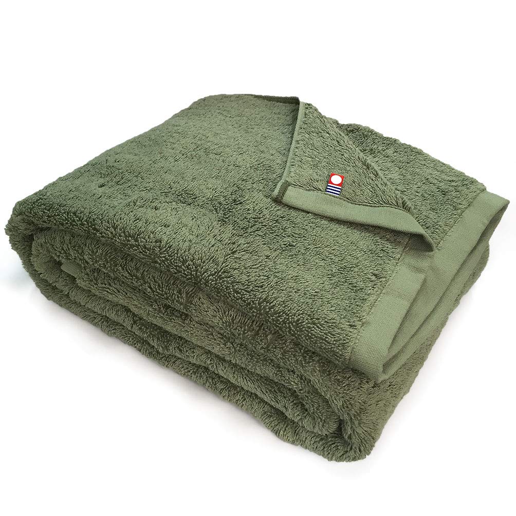 Premium Japanese Imabari Towel Iori - Ultra Soft & Absorbent Bath & Shower Towel Set - Sage Green - Perfect for Spa, Gym & Luxury Bathrooms
