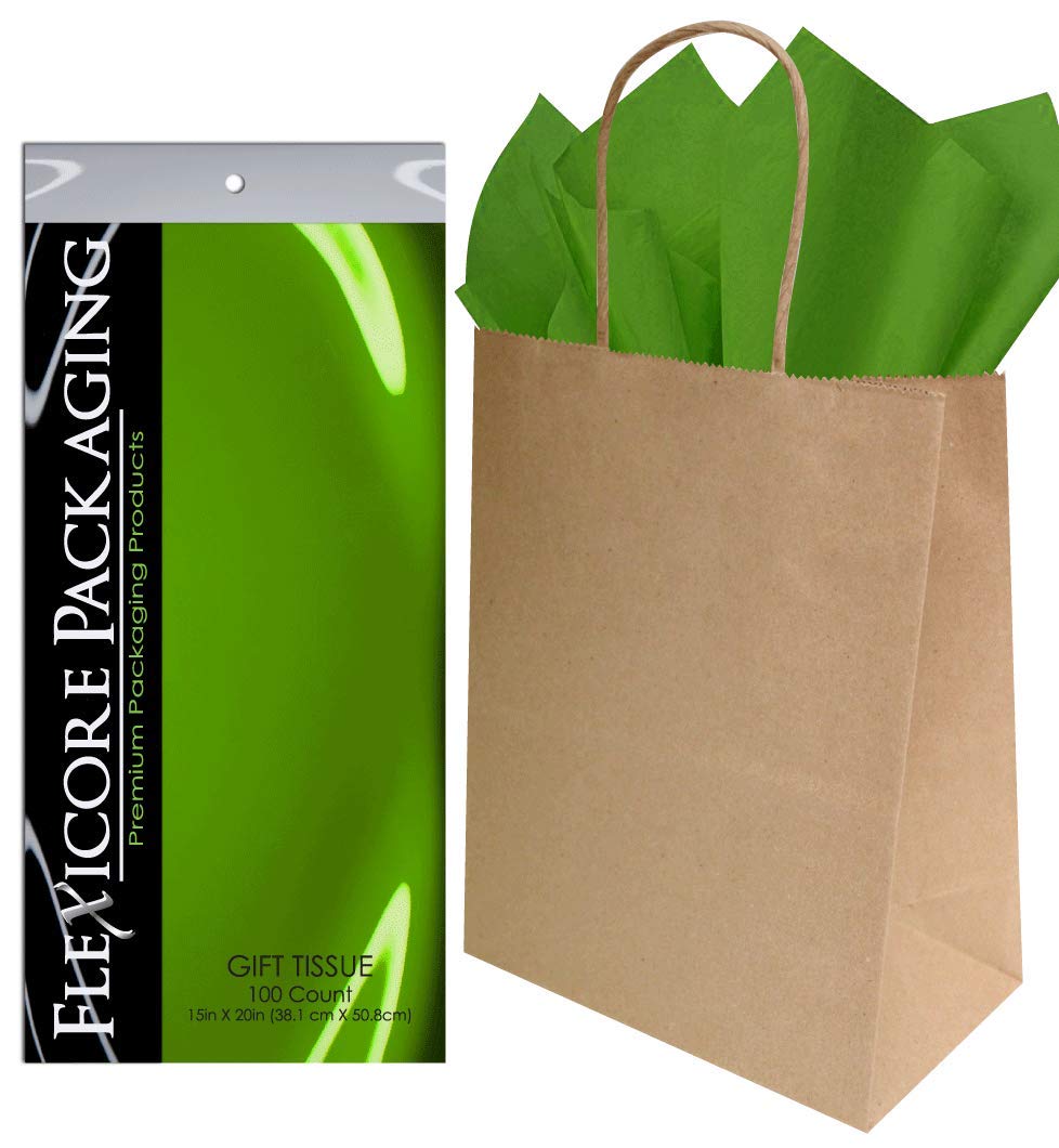Premium Kraft Paper Gift Bags & Tissue Wrap Set - 8