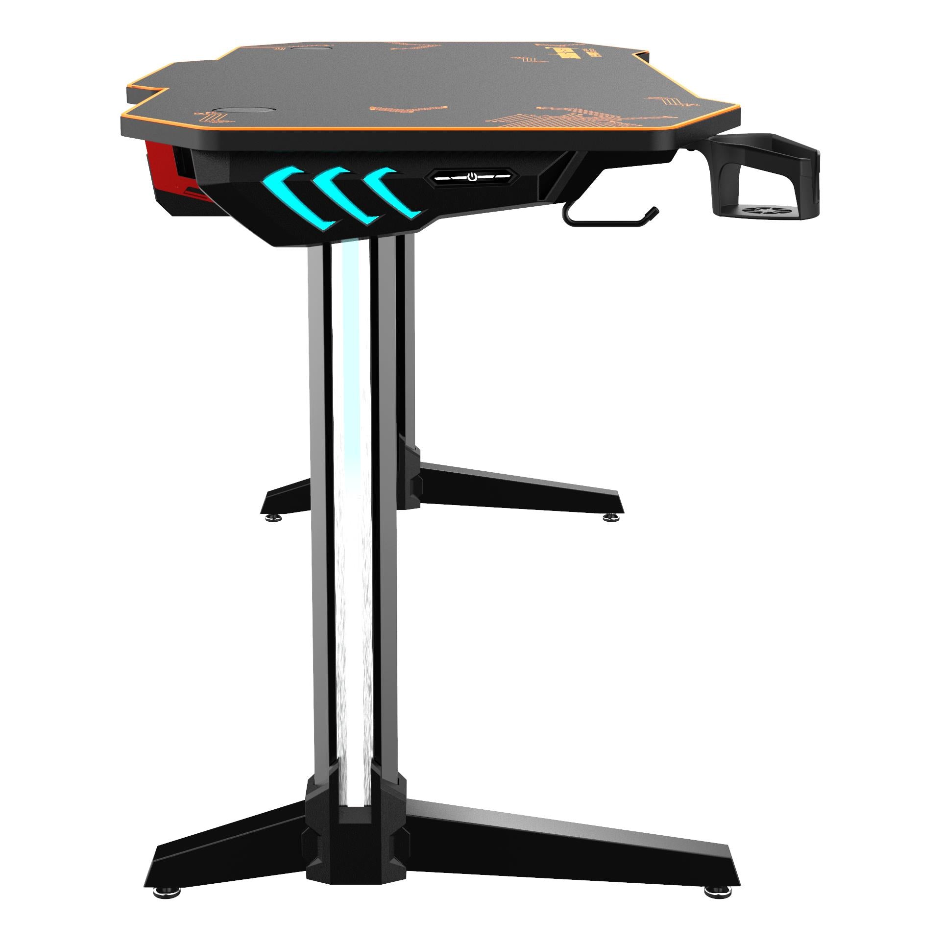 Anda Seat Eagle 2 Lighting Gaming Desk - Ergonomic LED RGB Computer Desk for PC Gamers & Streamers - Perfect for Esports, Home Office & Gaming Setup