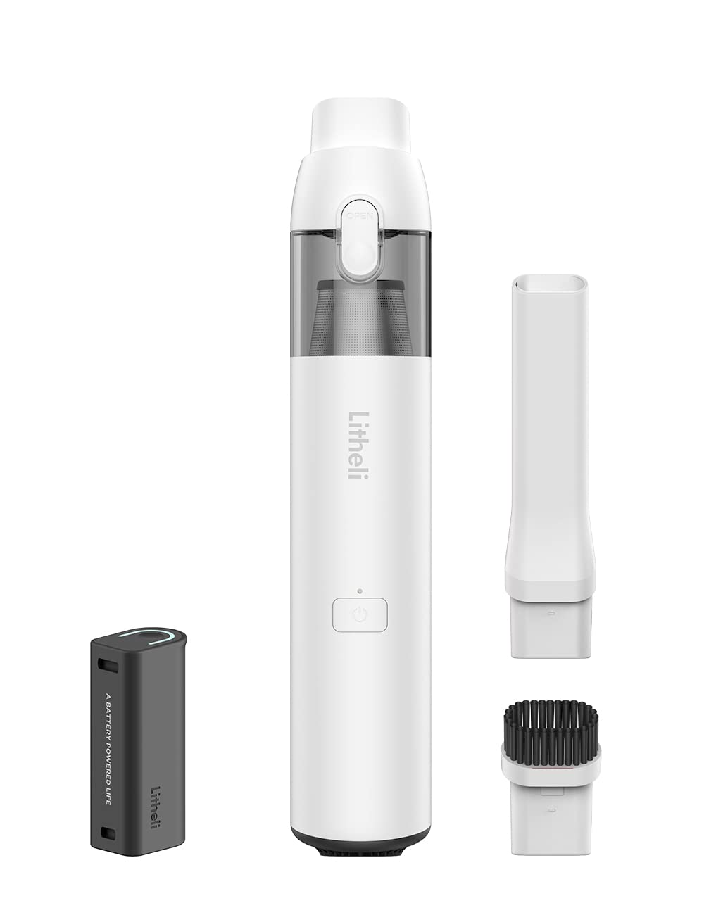 LiTHELi Cordless Handheld Vacuum Cleaner - 10000Pa Strong Suction, Rechargeable Battery, Ultra Lightweight Mini Car Vacuum for Home, Car, Office & Pet Hair Cleaning