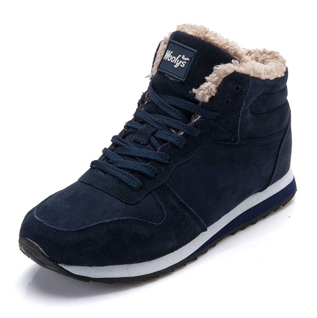 GIY Women's Winter Ankle Boots - Lace-Up Round Toe Fur Lined Warm Casual Shoes for Walking, Snow & Everyday Wear | Comfortable Flock Flat Short Boot Sneakers for Women