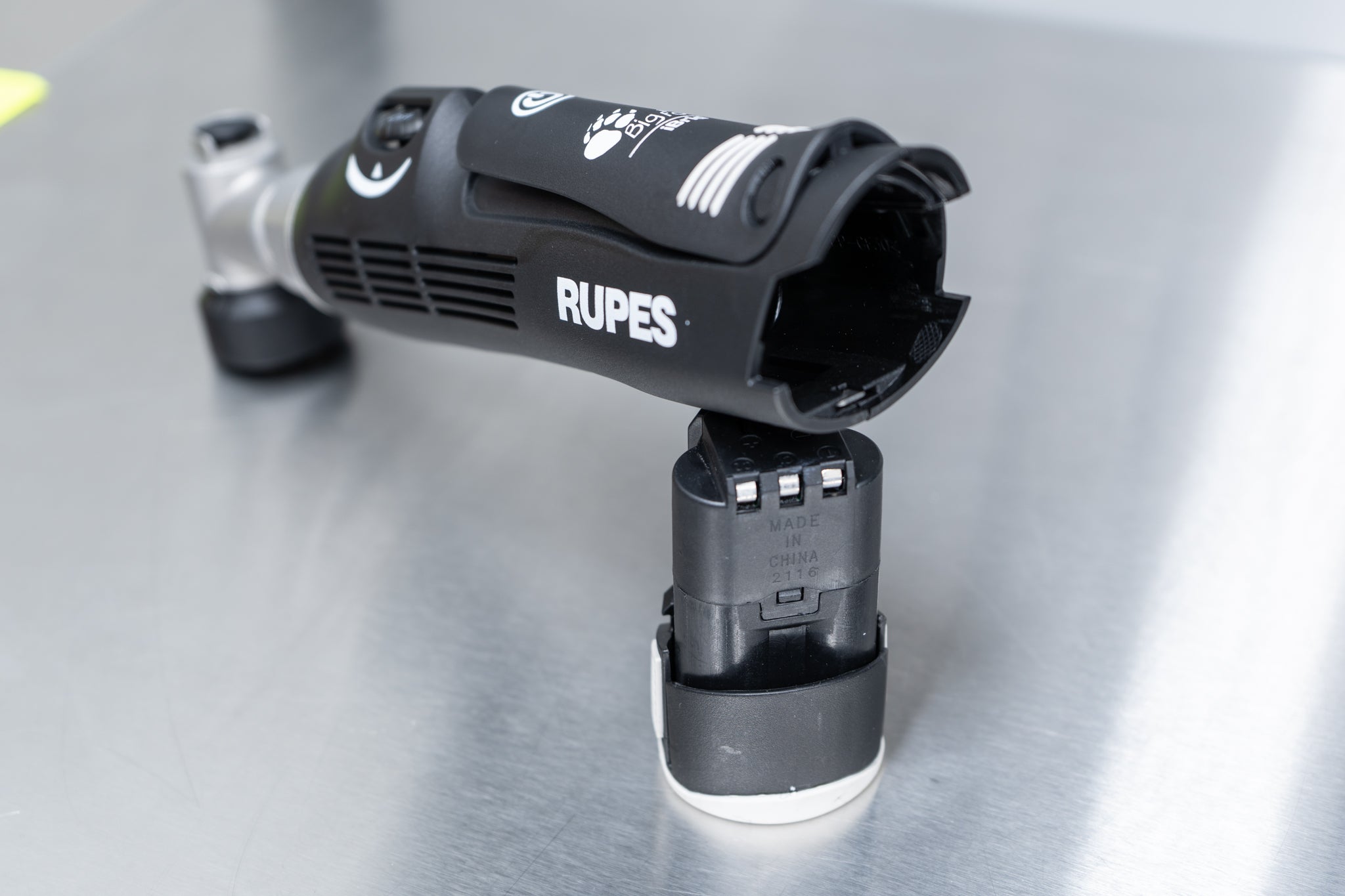 RUPES BigFoot Nano iBrid Technology Cordless Polisher - Perfect for Car Detailing, Paint Correction & Auto Body Shine