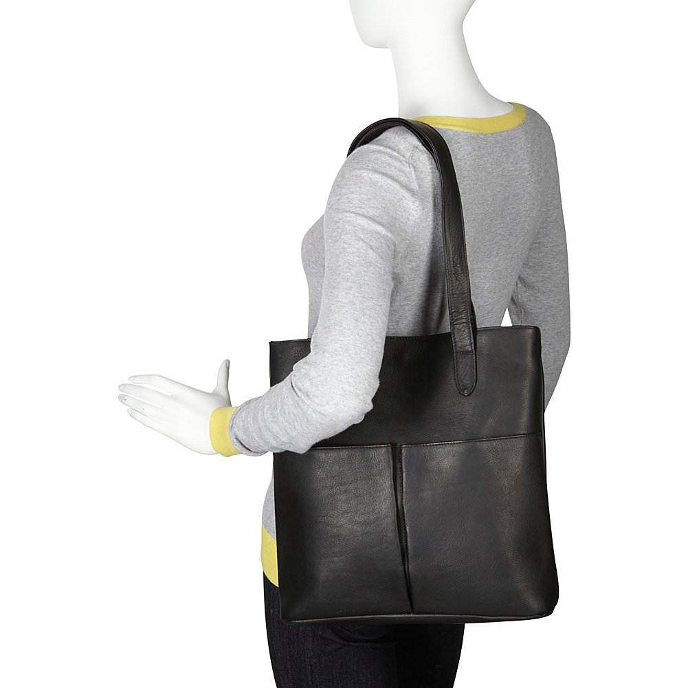 Premium Full-Grain Colombian Vaquetta Leather Tote Bag for Women - 13.5