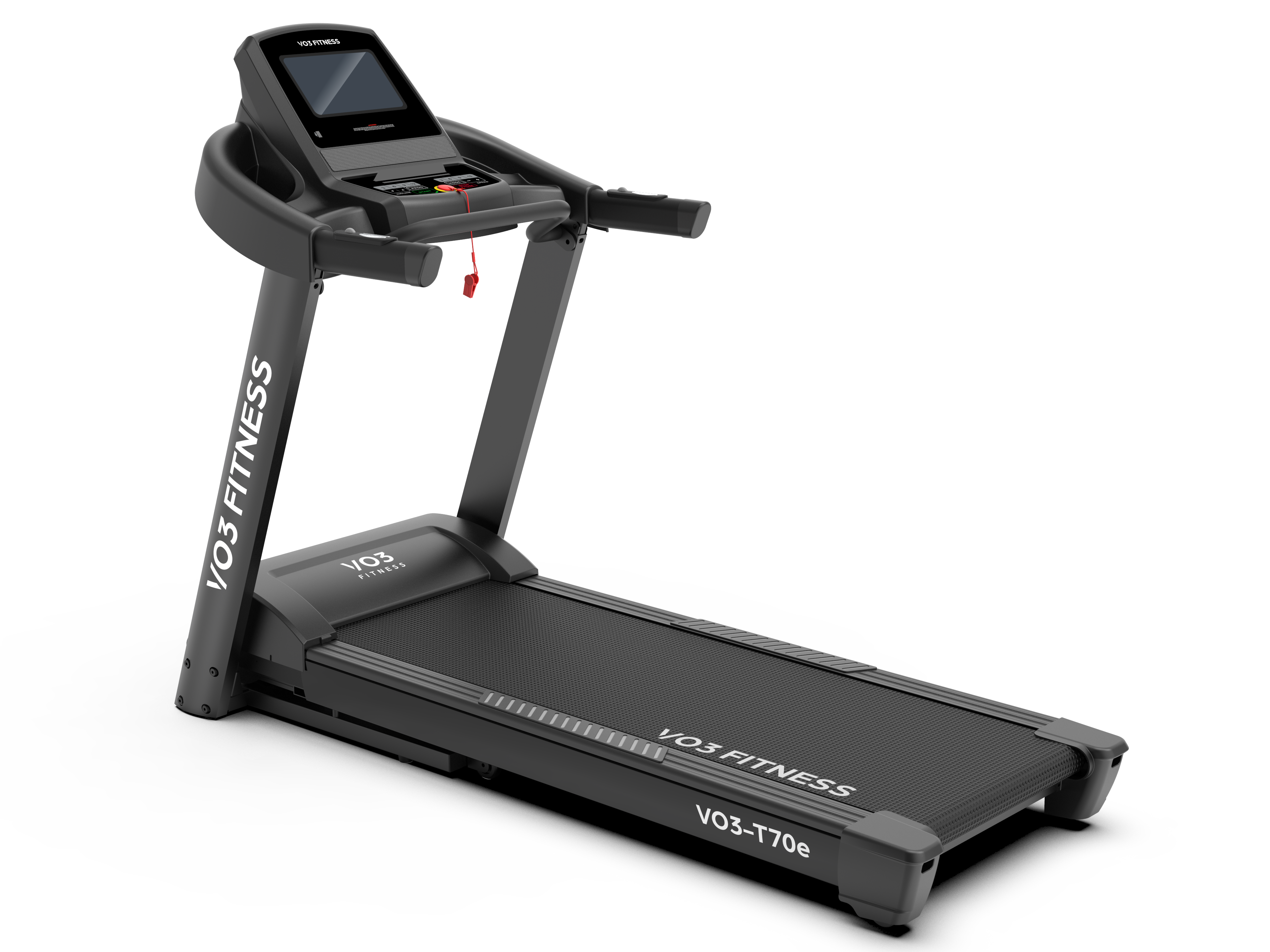 VO3 Fitness T70e Folding Treadmill with Free Spin Bike - Compact Home Gym Equipment for Cardio Workouts & Small Space Fitness