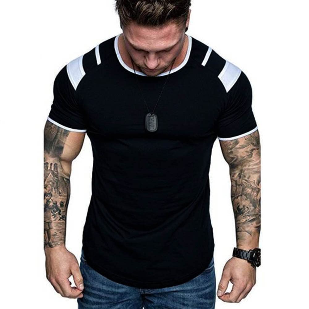 Big & Tall Men's Muscle Gym T-Shirts - Short Sleeve Workout Athletic Bodybuilding Cotton Tees with Raglan Sleeves - Perfect for Weightlifting, CrossFit & Gym Training