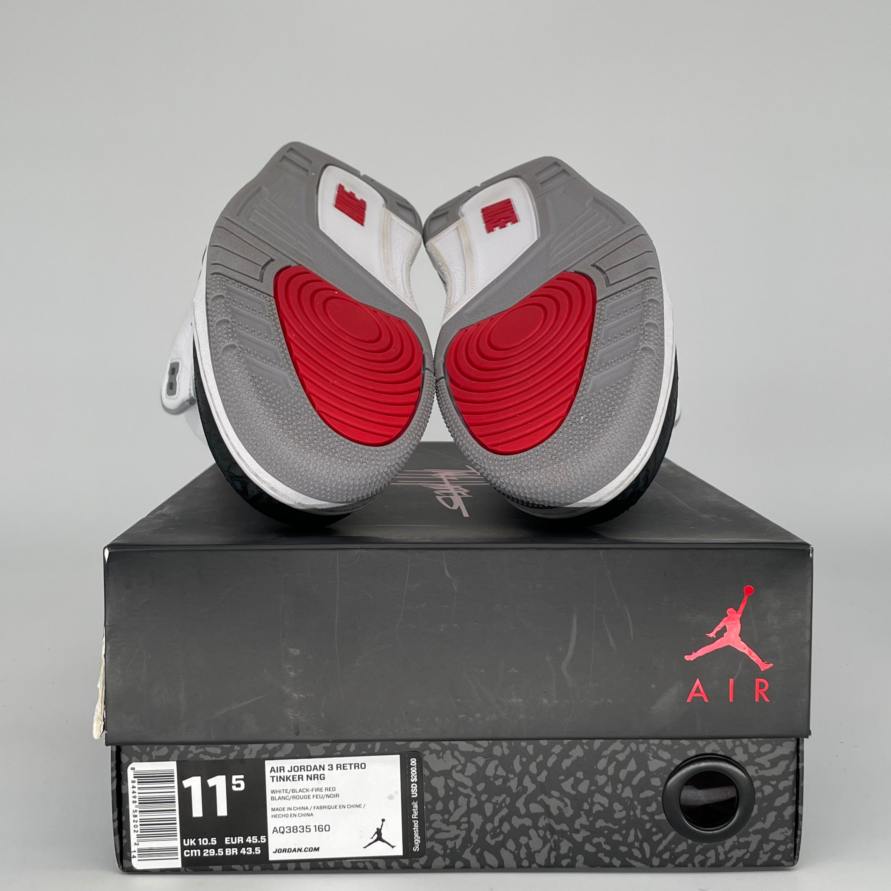 AIR JORDAN 3 Tinker Hatfield Sneakers Men's Size 11.5 - AQ3835-160 | Retro Basketball Shoes for Running, Gym & Streetwear Fashion