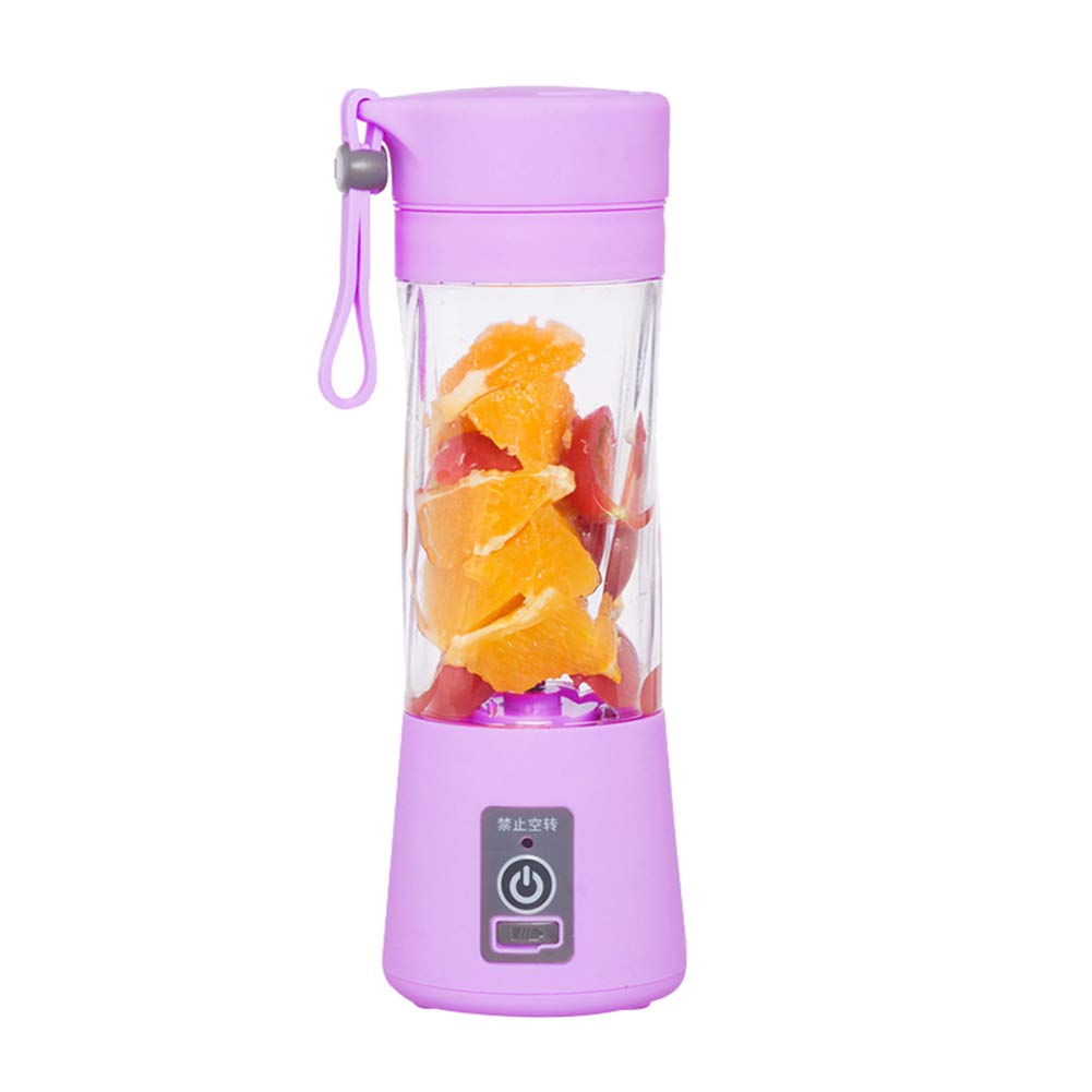 Portable Personal Blender for Smoothies & Shakes - 380ml USB Rechargeable Handheld Blender with Ice Crushing Function - Perfect for Home, Office, Gym, Travel & Outdoor Activities - Blue