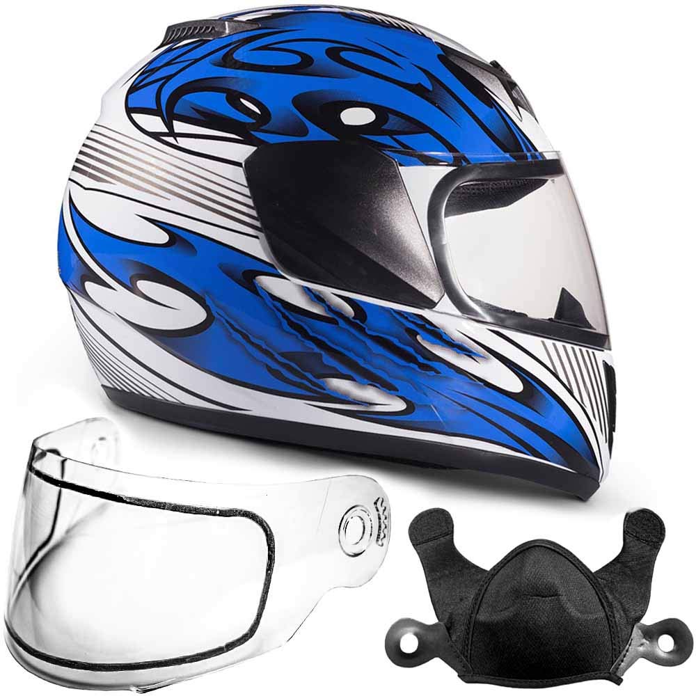 **Typhoon Youth Kids Full Face Snowmobile Helmet DOT Certified - Dual Lens Winter Sports Helmet for Boys & Girls - Perfect for Snowmobiling, Skiing & ATV Riding**