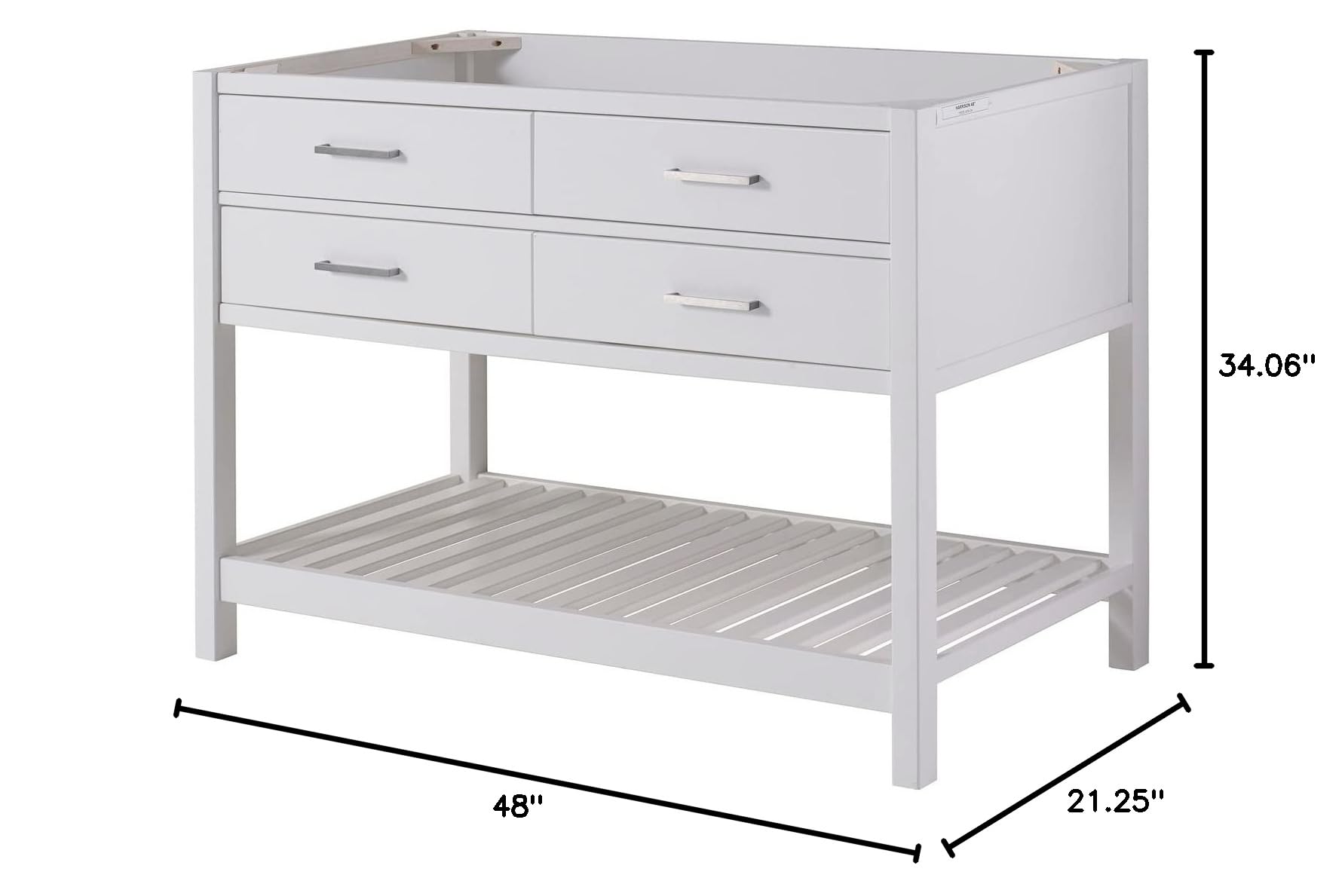 White Pine Bathroom Vanity Cabinet - 48