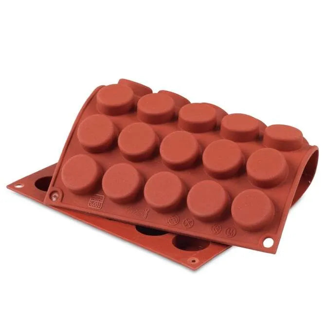 40-Cavity Round Pastille Silicone Mold for Candy, Chocolate & Soap Making - Perfect for DIY Desserts, Baking & Handmade Crafts