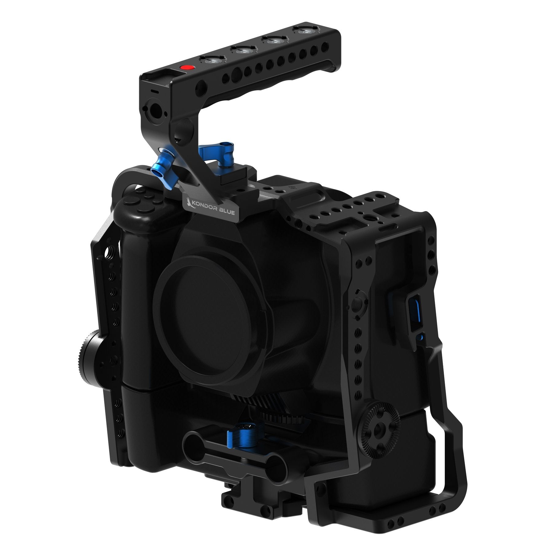 Kondor Blue BMPCC 6K Pro Battery Grip Cage (Black) - Durable Camera Cage for Blackmagic Pocket Cinema 6K Pro - Perfect for Filmmaking, Vlogging & Professional Video Production